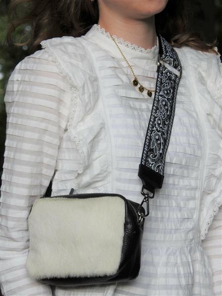 Grote foto virginia countrylook schoudertasje koeienhuid italiaans leer sieraden tassen en uiterlijk damestassen