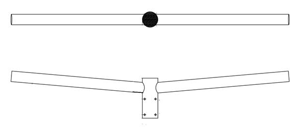 Grote foto lampenrek lang tweevoudig buis 60mm 150cm t.b.v. t.b.v. montage schijnwerpers of armaturen op lich zakelijke goederen overige zakelijke goederen