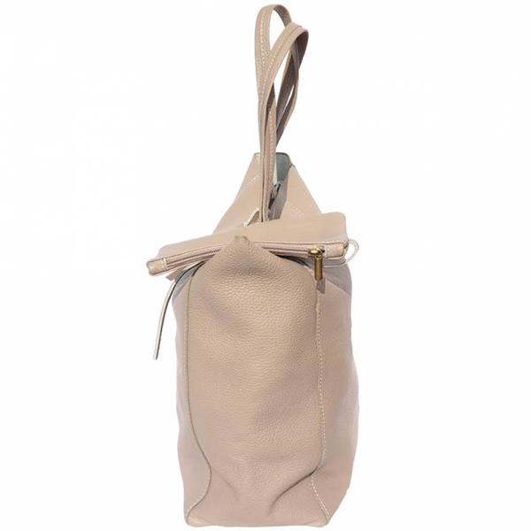 Grote foto bianca italiaans leren shopper licht taupe sieraden tassen en uiterlijk damestassen