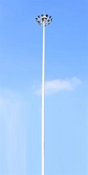 Grote foto polygonale heavy duty stalen highmast lichtmast 30m1 met voetplaat en wielkroon zakelijke goederen overige zakelijke goederen