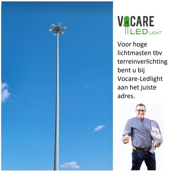 Grote foto polygonale heavy duty stalen highmast lichtmast 30m1 met voetplaat en wielkroon zakelijke goederen overige zakelijke goederen