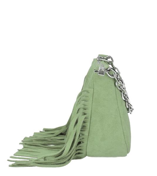 Grote foto clarissa italiaans su de handtas met franjes mintgroen sieraden tassen en uiterlijk damestassen