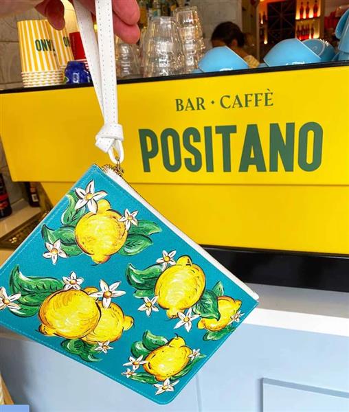 Grote foto amalfi clutch vegan leer made in italy handbeschilderd met citroenen sieraden tassen en uiterlijk damestassen