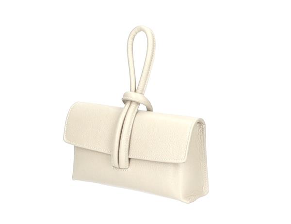 Grote foto sorella italiaans leren clutch beige met afneembare schouderriem sieraden tassen en uiterlijk damestassen