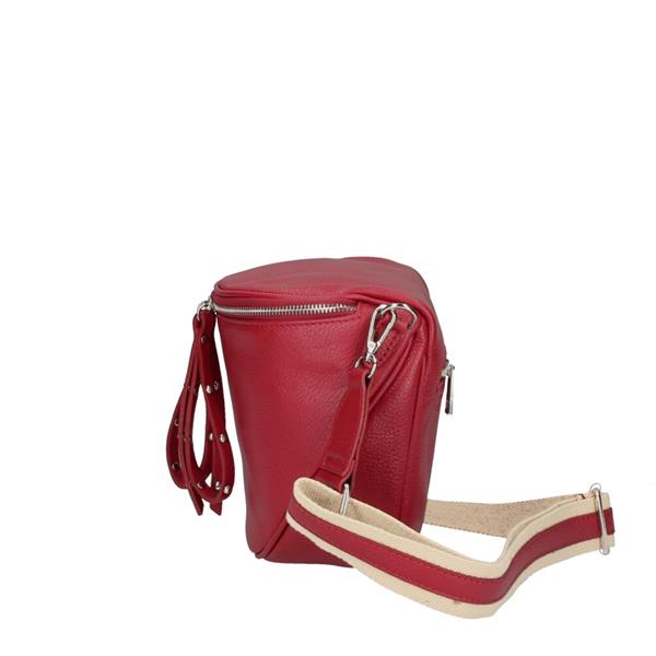 Grote foto vitalia italiaans leren crossbody schoudertas donkerrood met aparte band sieraden tassen en uiterlijk damestassen