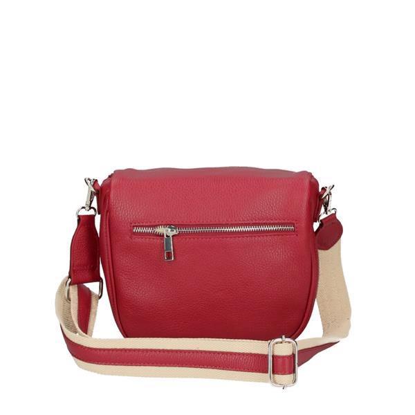 Grote foto vitalia italiaans leren crossbody schoudertas donkerrood met aparte band sieraden tassen en uiterlijk damestassen