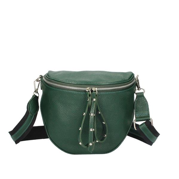 Grote foto vitalia italiaans leren crossbody schoudertas donkergroen met aparte band sieraden tassen en uiterlijk damestassen