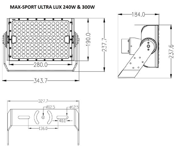 Grote foto vocare led max sport ultralux 300w 51.000 lumen rvs heavy duty schijnwerper zakelijke goederen overige zakelijke goederen