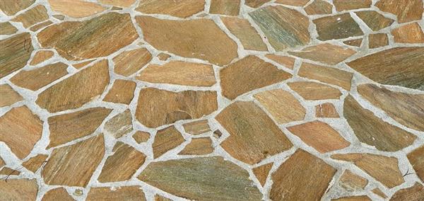 Grote foto griekse flagstones karistos brown kwartsiet tuin en terras tegels en terrasdelen