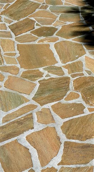 Grote foto griekse flagstones karistos brown kwartsiet tuin en terras tegels en terrasdelen