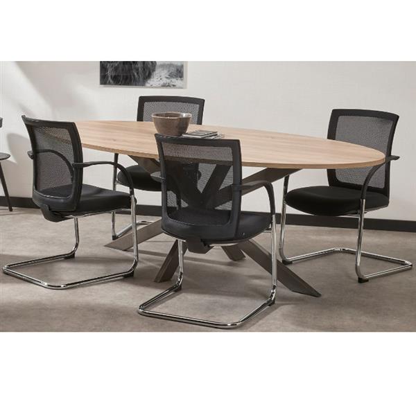 Grote foto vergadertafel ellips stervoet b220xd110 huis en inrichting eettafels