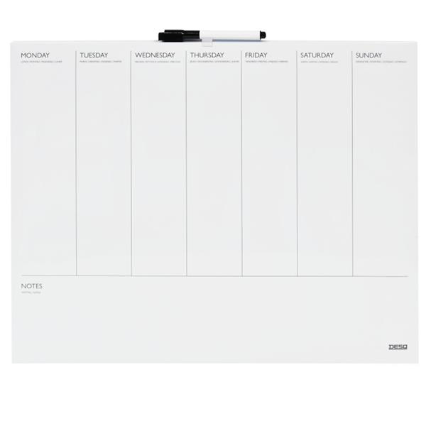 Grote foto whiteboard weekplanner h40xb50 huis en inrichting kantooraccessoires