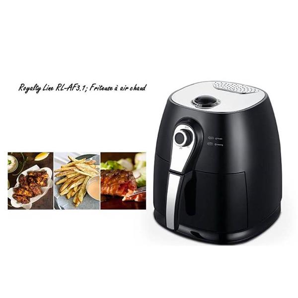 Grote foto royalty line airfryer heteluchtfriteuse zwart huis en inrichting keukenbenodigdheden