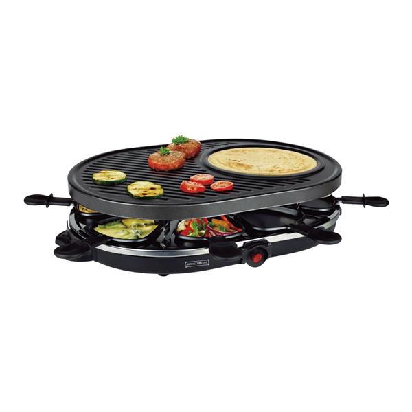 Grote foto royalty line 2 in 1 electrische grill met 8 stuks raclette huis en inrichting keukenbenodigdheden