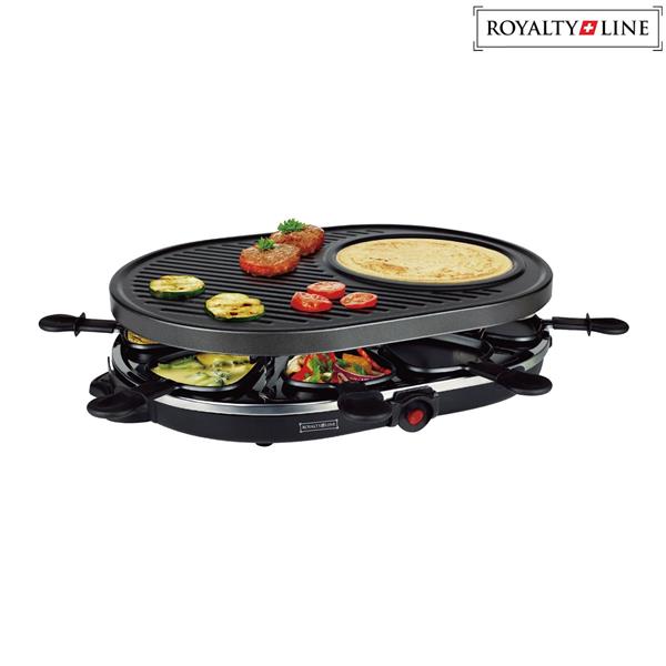 Grote foto royalty line 2 in 1 electrische grill met 8 stuks raclette huis en inrichting keukenbenodigdheden