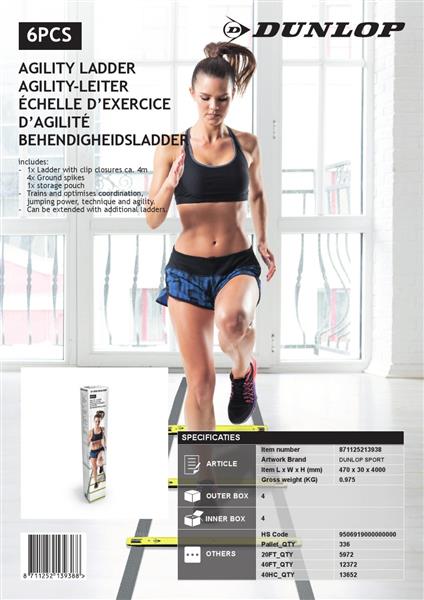 Grote foto dunlop sport behendigheid oefenladder sport en fitness fitness