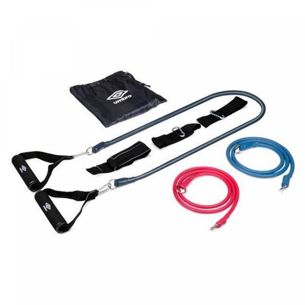 Grote foto umbro 9 delige resistance tube bands kit oefentoestel sport en fitness fitness