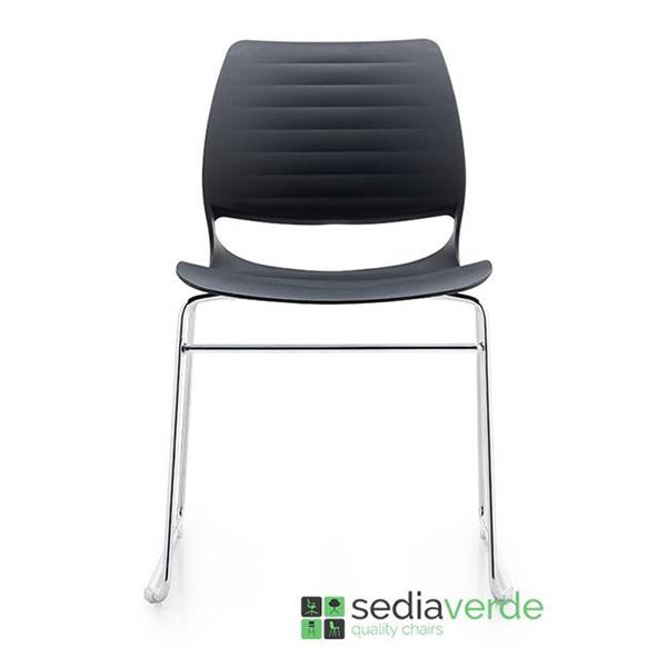 Grote foto venetia kantine stoel chroom slede frame huis en inrichting stoelen