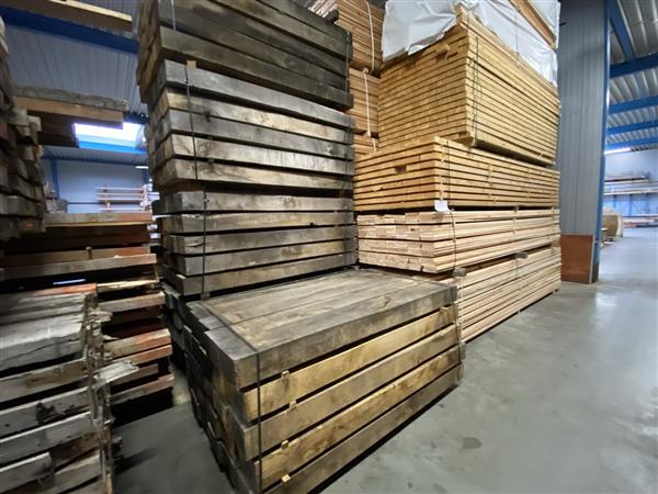 Grote foto eikenhouten biels onbehandeld 12x21 cm x 180 cm lengte doe het zelf en verbouw hout en planken