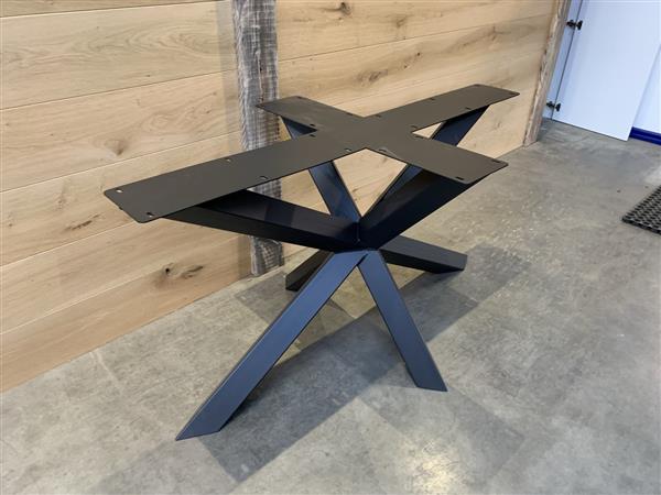 Grote foto matrix onderstel zwart gespoten voor tafels doe het zelf en verbouw hout en planken