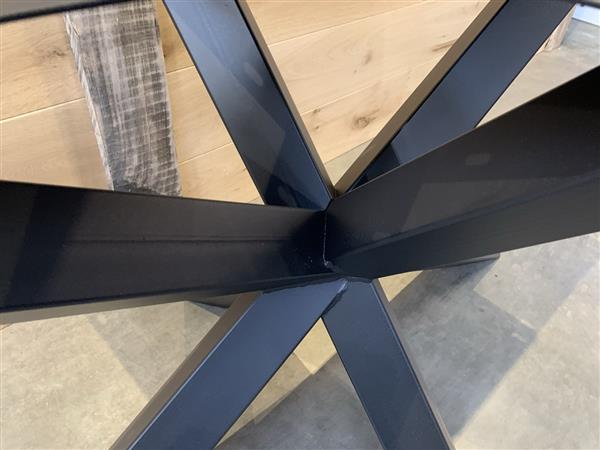 Grote foto matrix onderstel zwart gespoten voor tafels doe het zelf en verbouw hout en planken