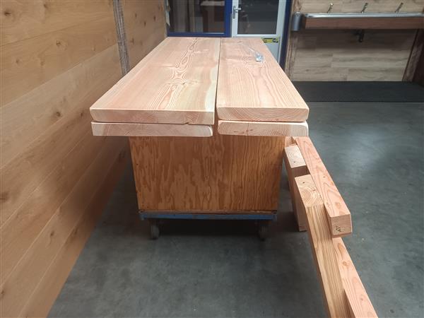 Grote foto douglas picknick tafel 250cm bouwpakket doe het zelf en verbouw hout en planken