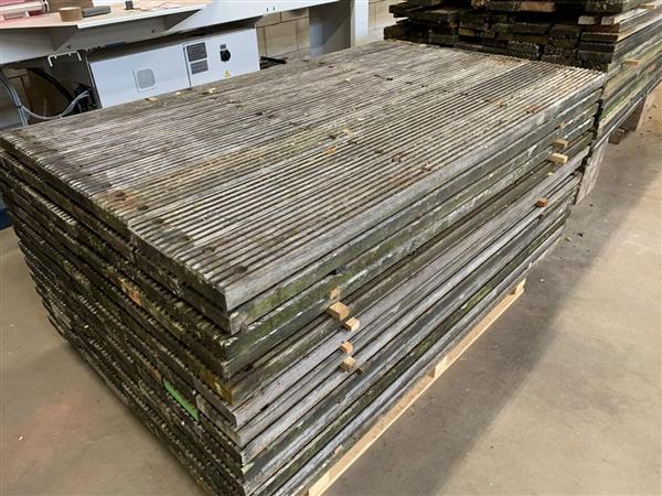 Grote foto hardhouten brugdelen gebruikt 40x145 mm 170cm doe het zelf en verbouw hout en planken
