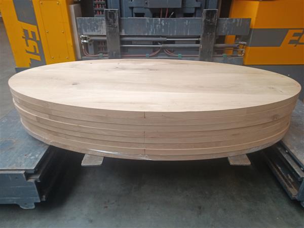 Grote foto ovale eiken tafelblad 40 mm dik 100x200cm doe het zelf en verbouw hout en planken