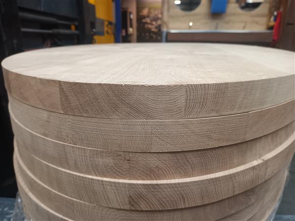 Grote foto ovale eiken tafelblad 40 mm dik 100x200cm doe het zelf en verbouw hout en planken