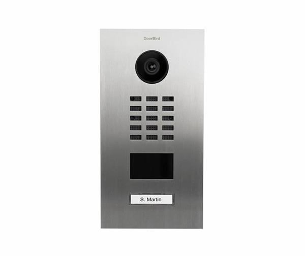 Grote foto doorbird ip intercom d2101v rvs v2a doorbird ip intercom d2101v rvs 1 drukknop audio tv en foto videobewakingsapparatuur