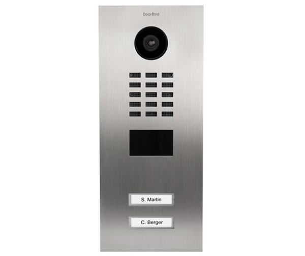 Grote foto doorbird ip intercom d2102v rvs v2a 2 drukknoppen doorbird ip intercom d2102v rvs v2a 2 drukknoppe audio tv en foto videobewakingsapparatuur