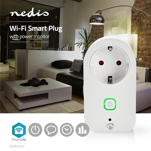 Grote foto wi fi smart plug stroommeter schuko type f 16a wi fi smart plug stroommeter schuko type f verzamelen overige verzamelingen