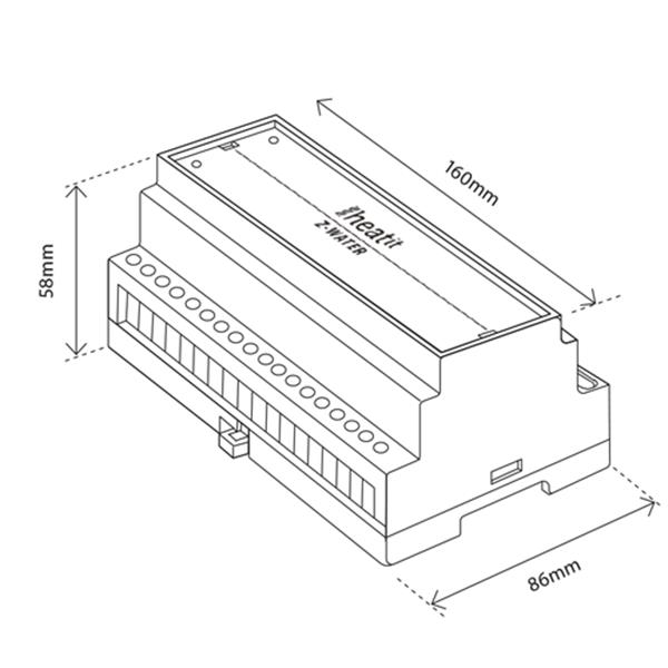 Grote foto heat it z water din rail z wave schakelmodule 1250w doe het zelf en verbouw sanitair