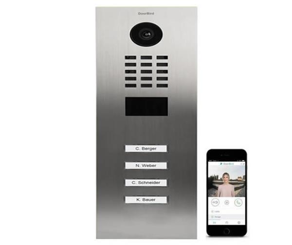 Grote foto doorbird ip intercom d2104v rvs v2a aantal 4 drukknoppen audio tv en foto videobewakingsapparatuur