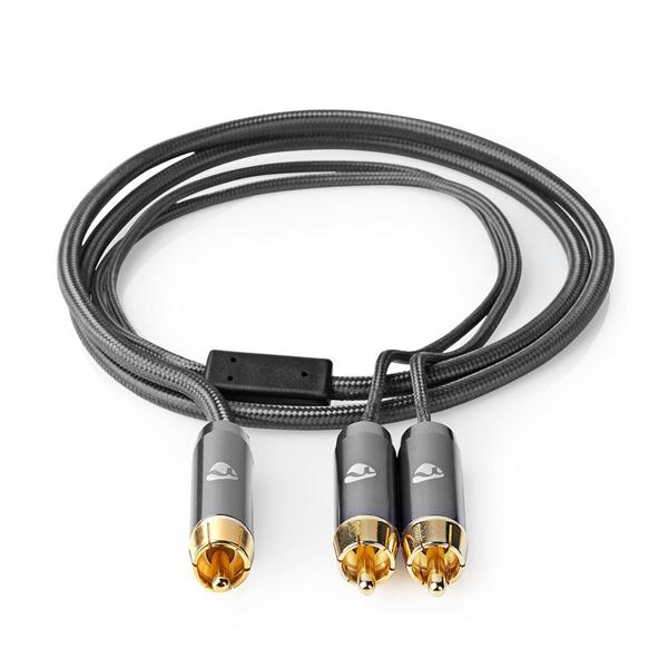 Grote foto subwoofer male 2x rca male cable 3.00m subwoofer cable 3.00m audio tv en foto onderdelen en accessoires