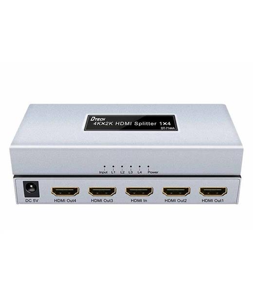 Grote foto hdmi splitter 1 ingang 4 uitgangen 4k doe het zelf en verbouw inbraaksystemen