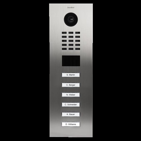 Grote foto doorbird ip intercom d2106v rvs v2a 6 drukknoppen aantal 6 drukknoppen audio tv en foto videobewakingsapparatuur