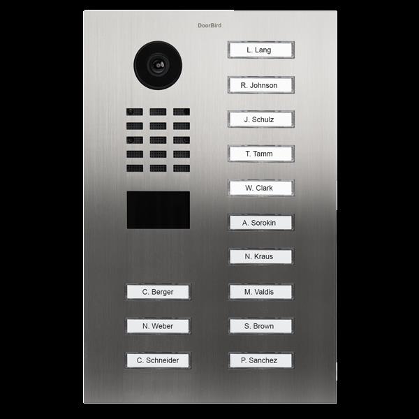 Grote foto doorbird ip intercom d2113v rvs 13 drukknoppen audio tv en foto videobewakingsapparatuur