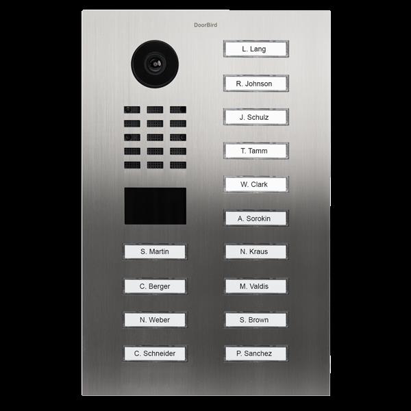 Grote foto doorbird ip intercom d2114v rvs 14 drukknoppen audio tv en foto videobewakingsapparatuur