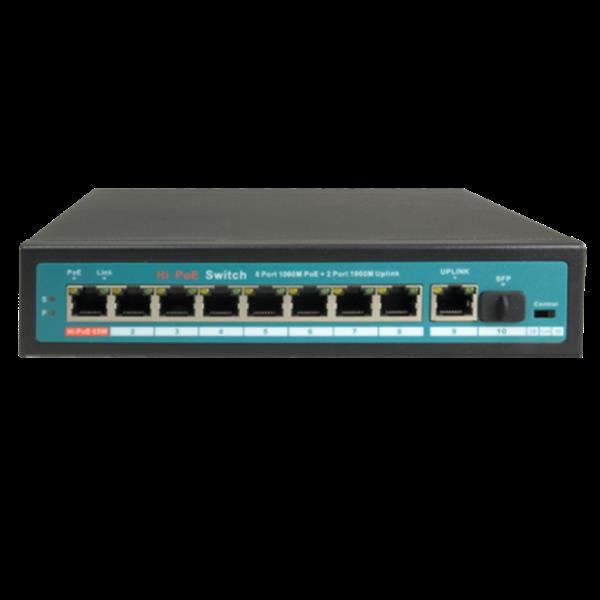 Grote foto poe switch 8 poorten sw1008 gf 120 hipoe doe het zelf en verbouw inbraaksystemen