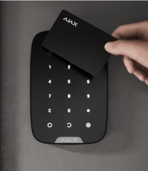 Grote foto ajax keypad plus draadloos touch bedieningspaneel zwart ajax keypad plus draadloos touch bedieningsp doe het zelf en verbouw inbraaksystemen