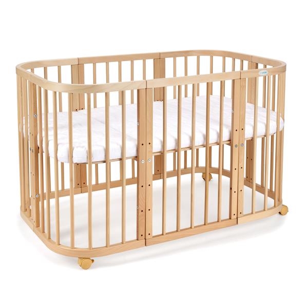 Grote foto multifunctioneel 7 in 1 babybed incl. matras natural kinderen en baby complete kinderkamers