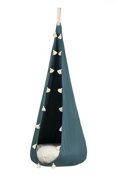 Grote foto hangnest schommel emerald frill kinderhangnest cocon emerald frill kinderen en baby overige