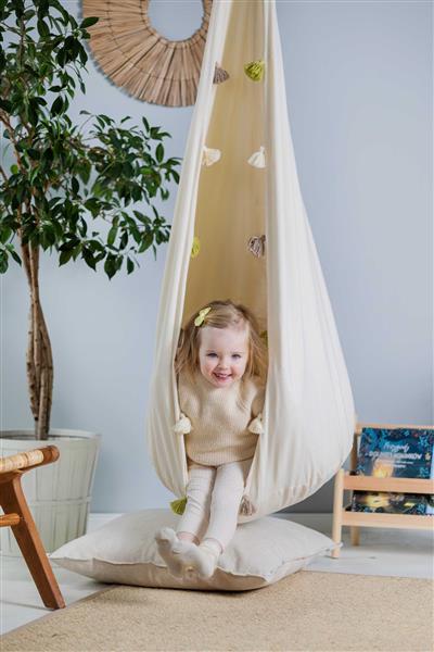 Grote foto hangnest schommel beige frill beige fril kinderen en baby overige