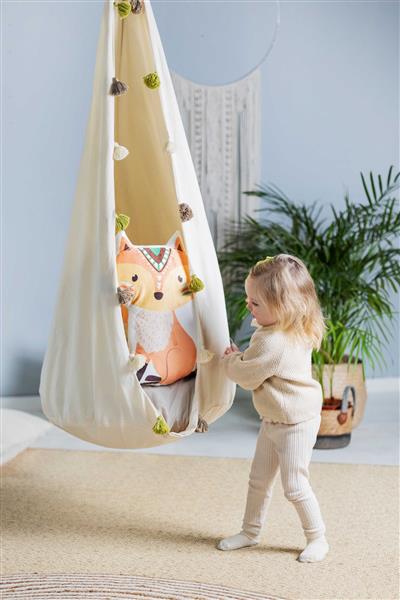Grote foto hangnest schommel beige frill beige fril kinderen en baby overige