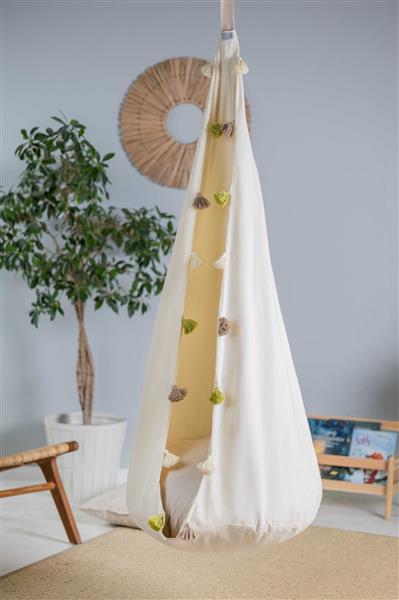 Grote foto hangnest schommel beige frill beige fril kinderen en baby overige