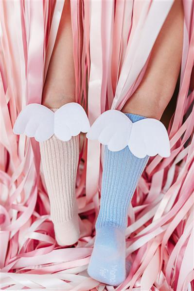 Grote foto kniekousen mama feet angel light blue 0 1 jaar kinderen en baby overige