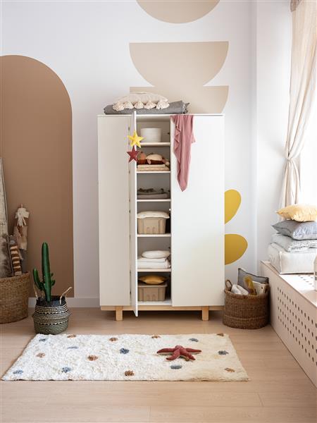 Grote foto kledingkast basic wood luck kledingkast basic cashmere kinderen en baby complete kinderkamers