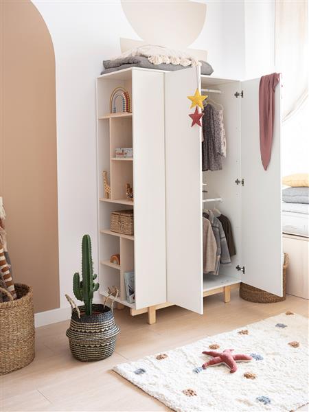 Grote foto kledingkast basic wood luck kledingkast basic cashmere kinderen en baby complete kinderkamers