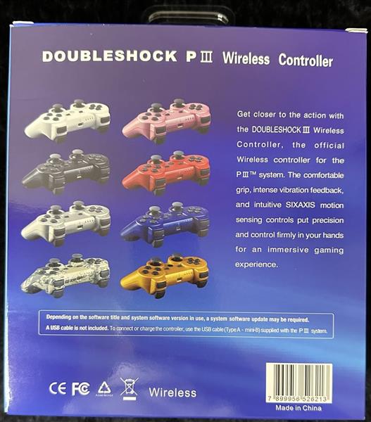 Grote foto double shock controller wireless voor psiii zwart nieuw spelcomputers games playstation 3